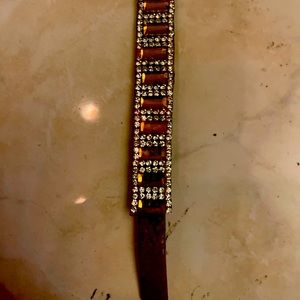 Leather with brilliant bracelets